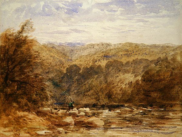 En flod i Derbyshire av David Cox