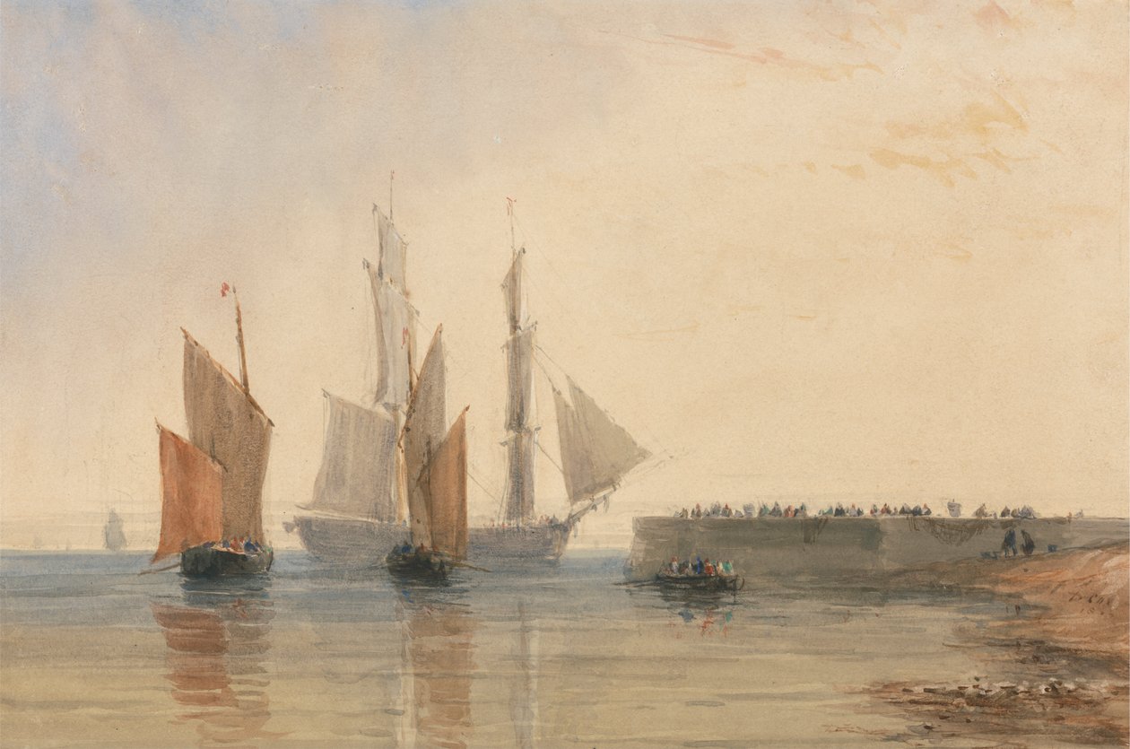 Ingång till Calais hamn av David Cox