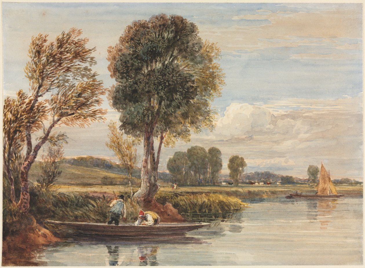 På Themsen, ca. 1827-1829. av David Cox