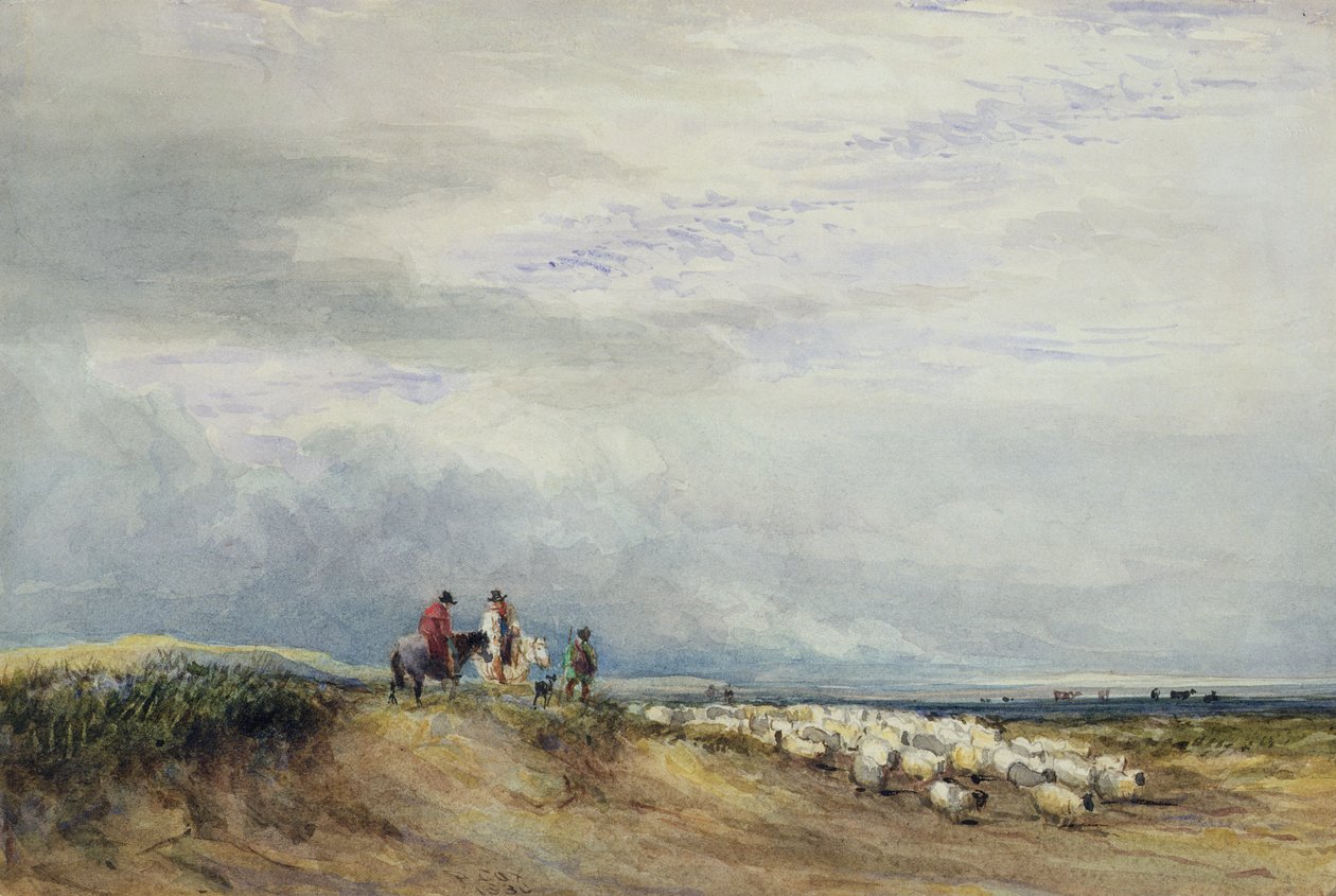 Ryttare på Ulverstone (wc på papper) av David Cox