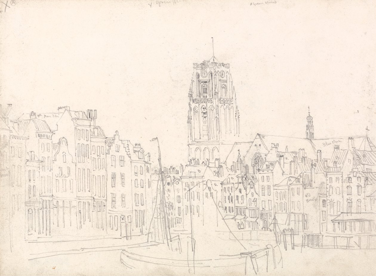 Rotterdam: St. Lawrence-kyrkan av David Cox