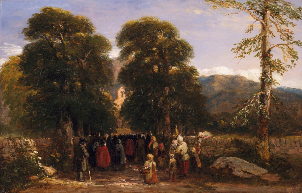 Den walesiska begravningen, 1848 av David Cox