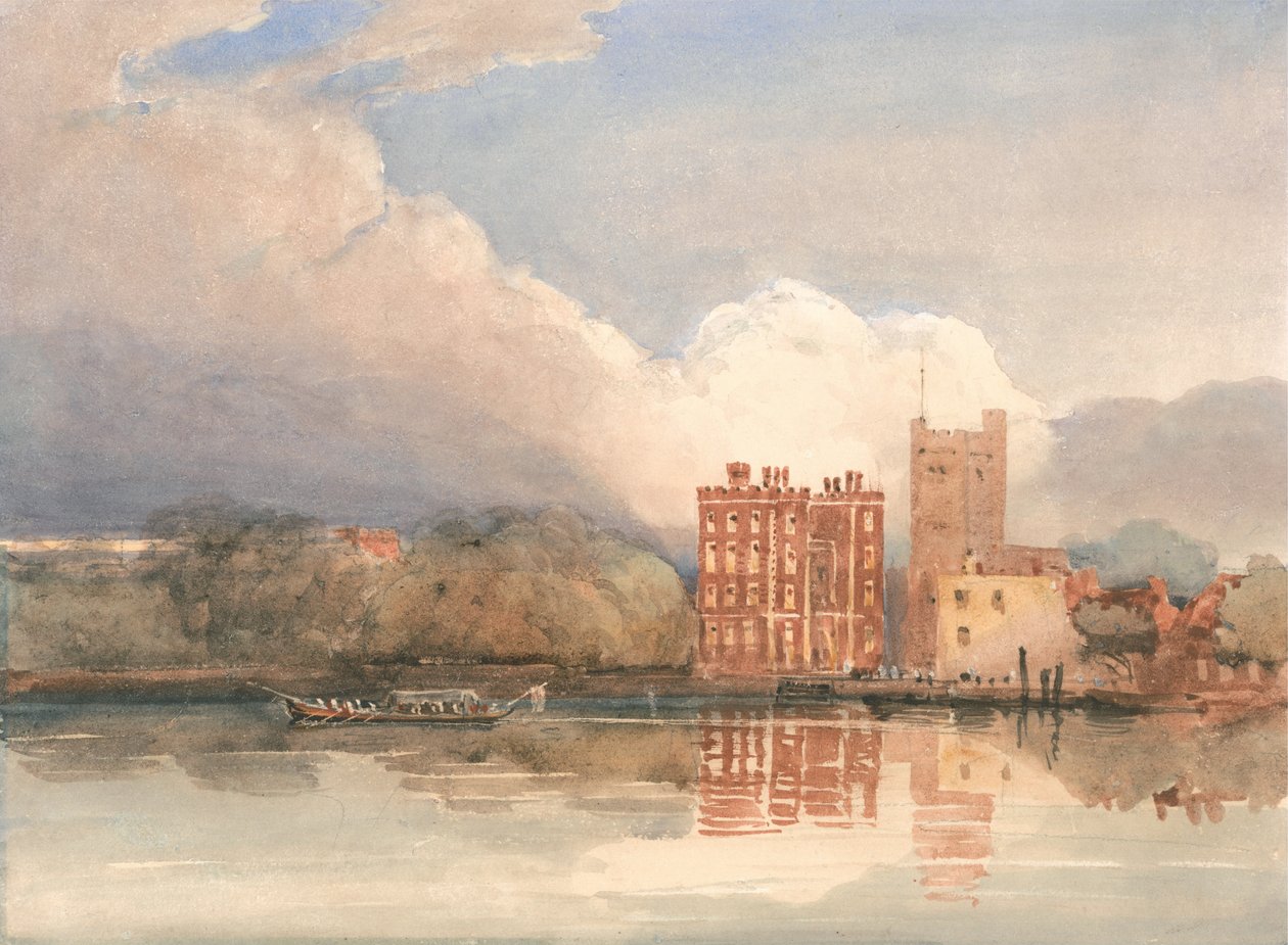 Utsikt över Lambeth Palace vid Themsen av David Cox