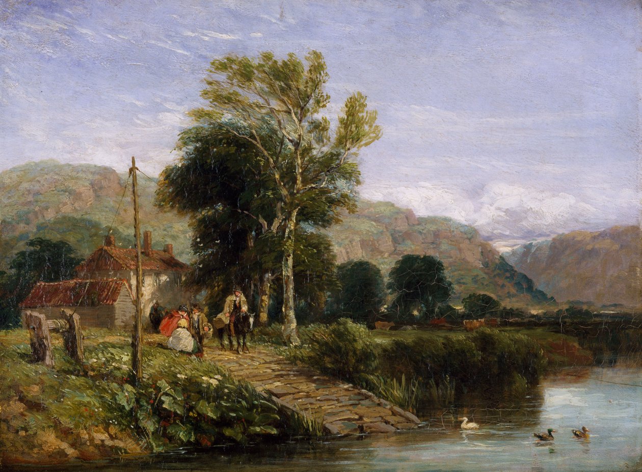 Väntar på färjan, 1845 av David Cox