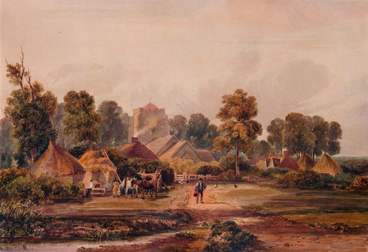A Worcestershire Farm, c1848 av David Cox the elder