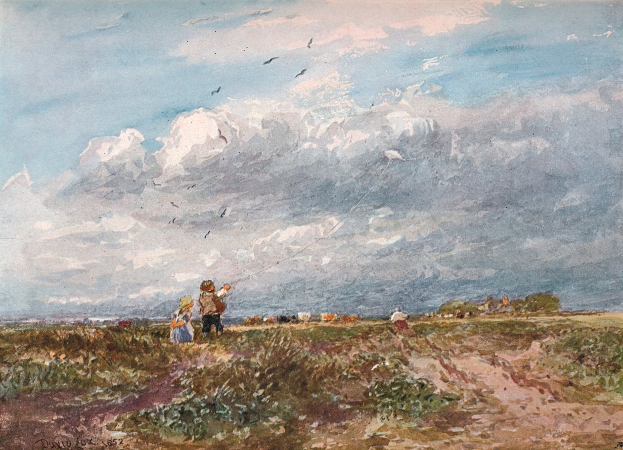 Att flyga draken, 1852 av David Cox the elder