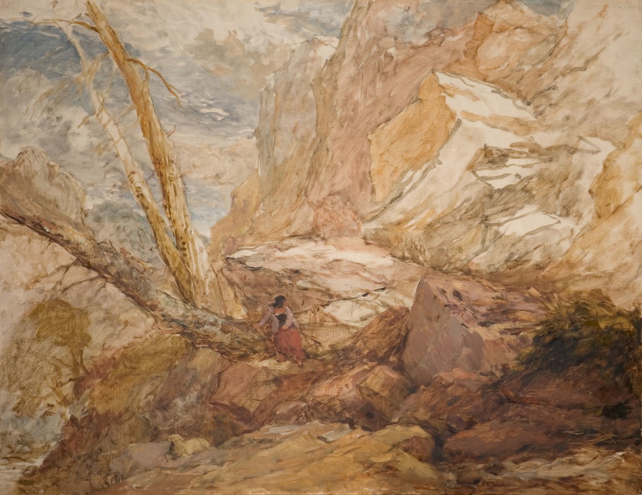 Det saknade lammet, 1853. av David Cox the elder