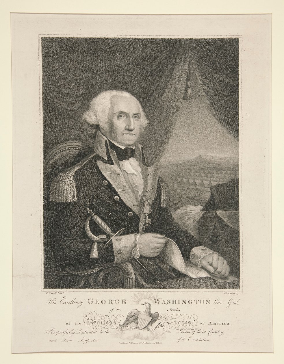 Hans excellens George Washington Lieu.t Gen.l av David Edwin