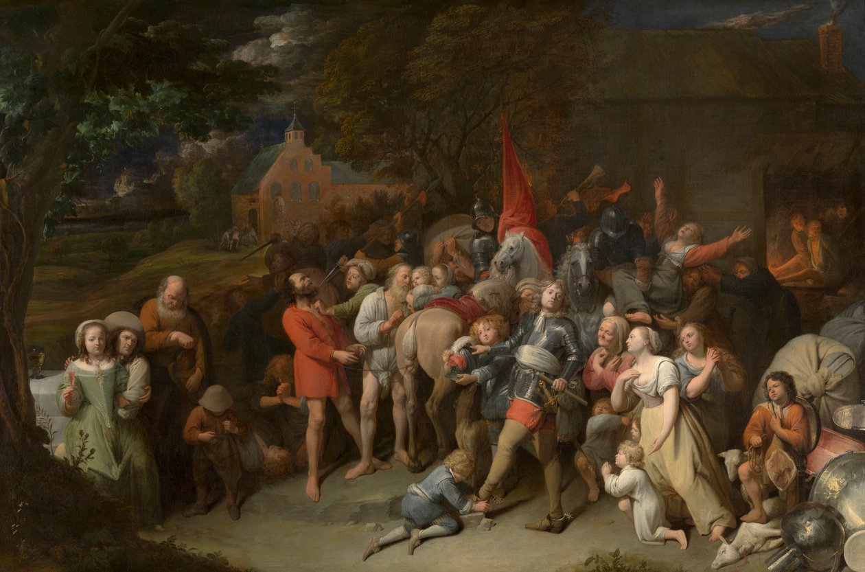 Plunderande soldater (olja på duk) av David III Ryckaert