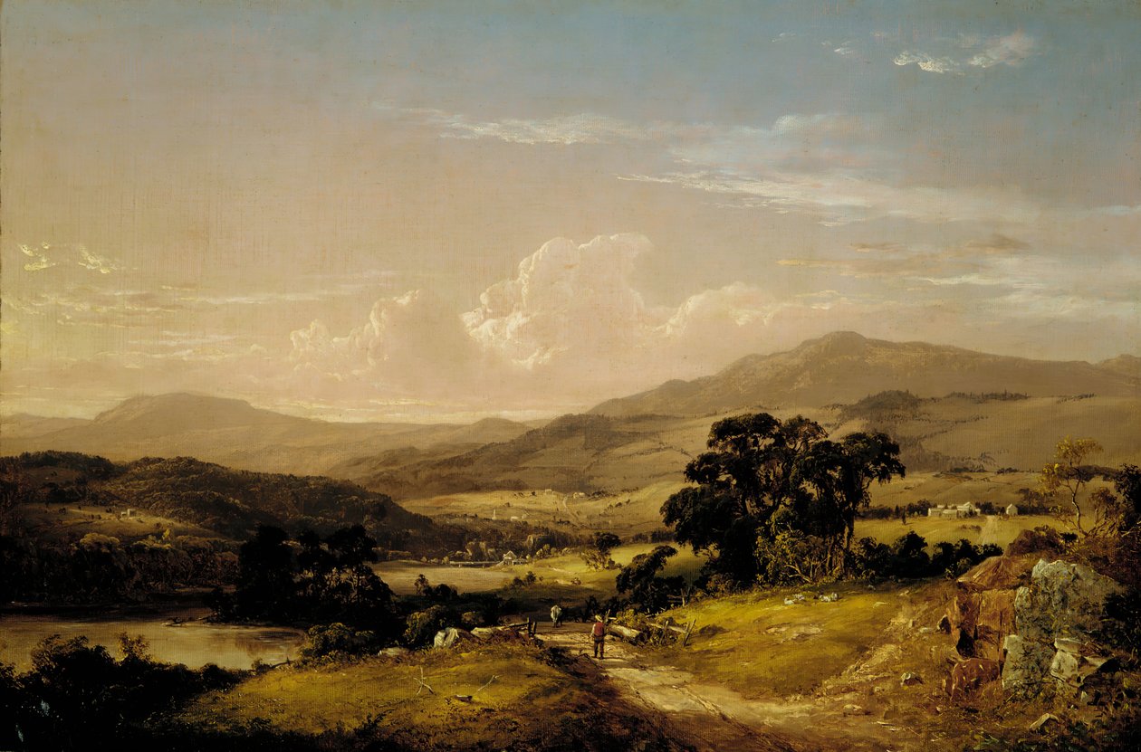 Nära Squam Lake, New Hampshire, 1856. av David Johnson
