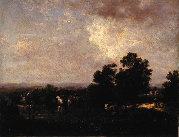 Wallkill Scenery, ca 1885 (olja ombord) av David Johnson