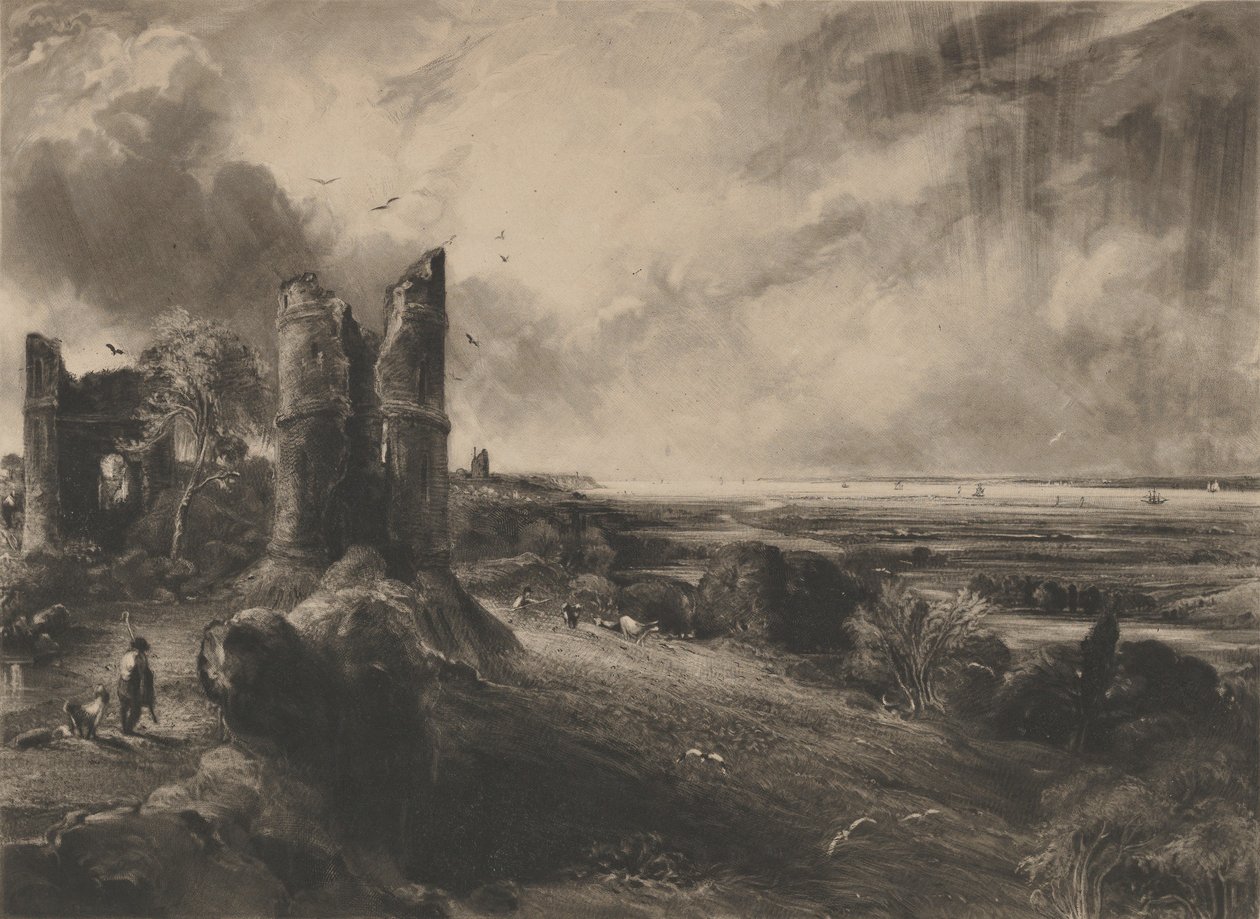 Hadleigh Castle: Stor tallrik, 1830-32. av David Lucas