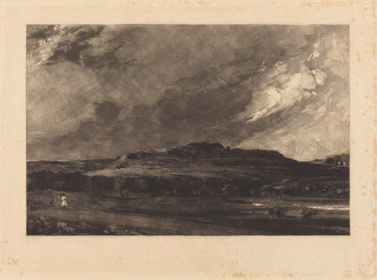 Gamla Sarum (a) av David Lucas after John Constable