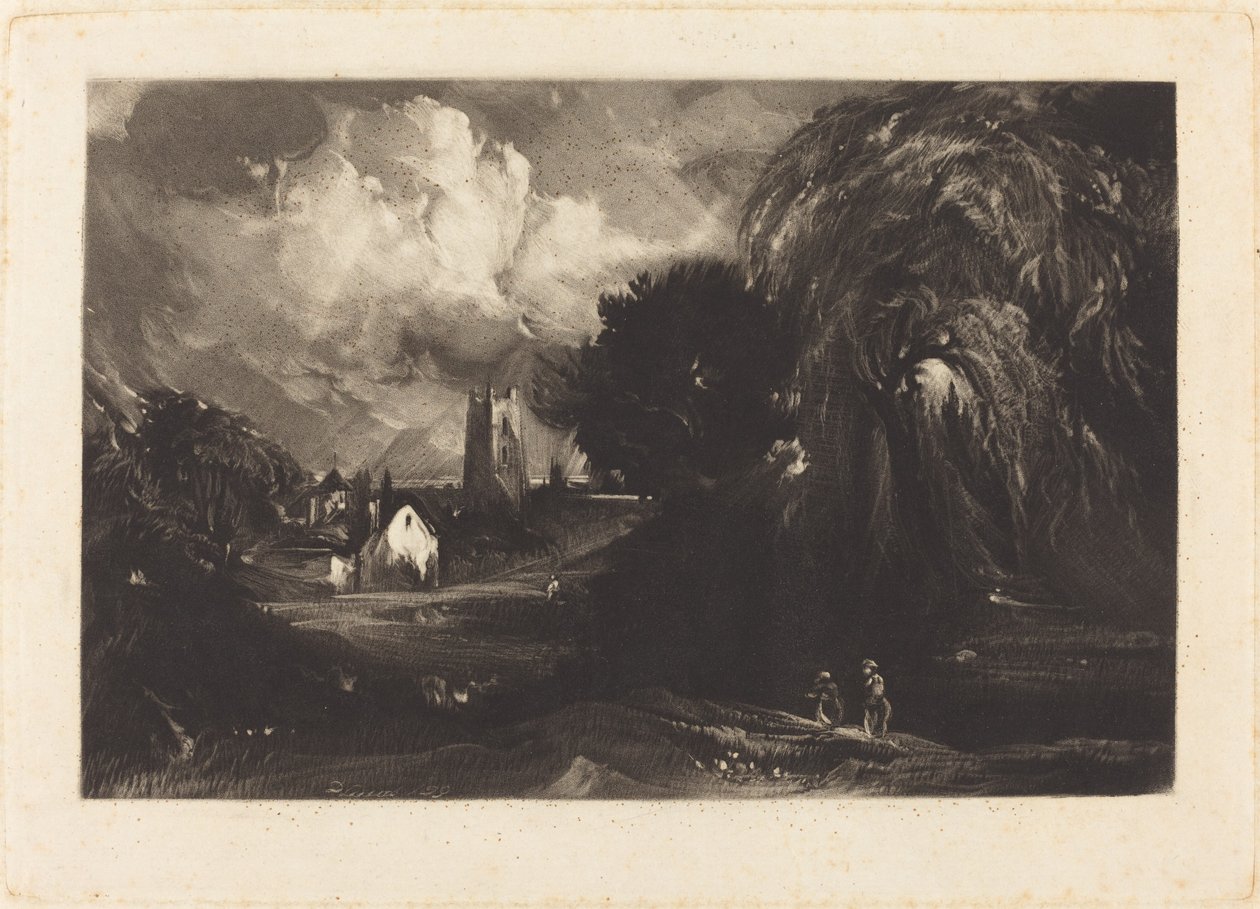 Stoke-by-Nayland av David Lucas after John Constable