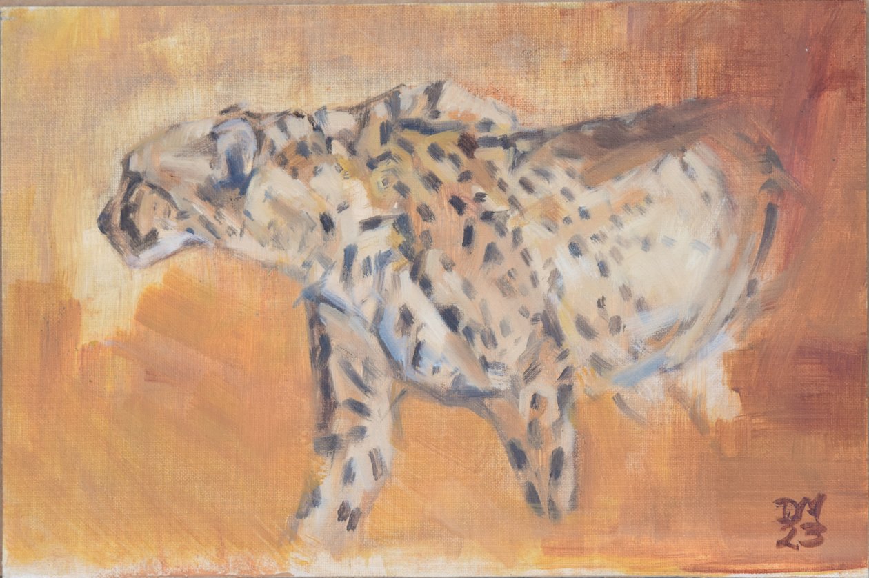 Cheetah, 2021 (olja på duk) av David Mayer