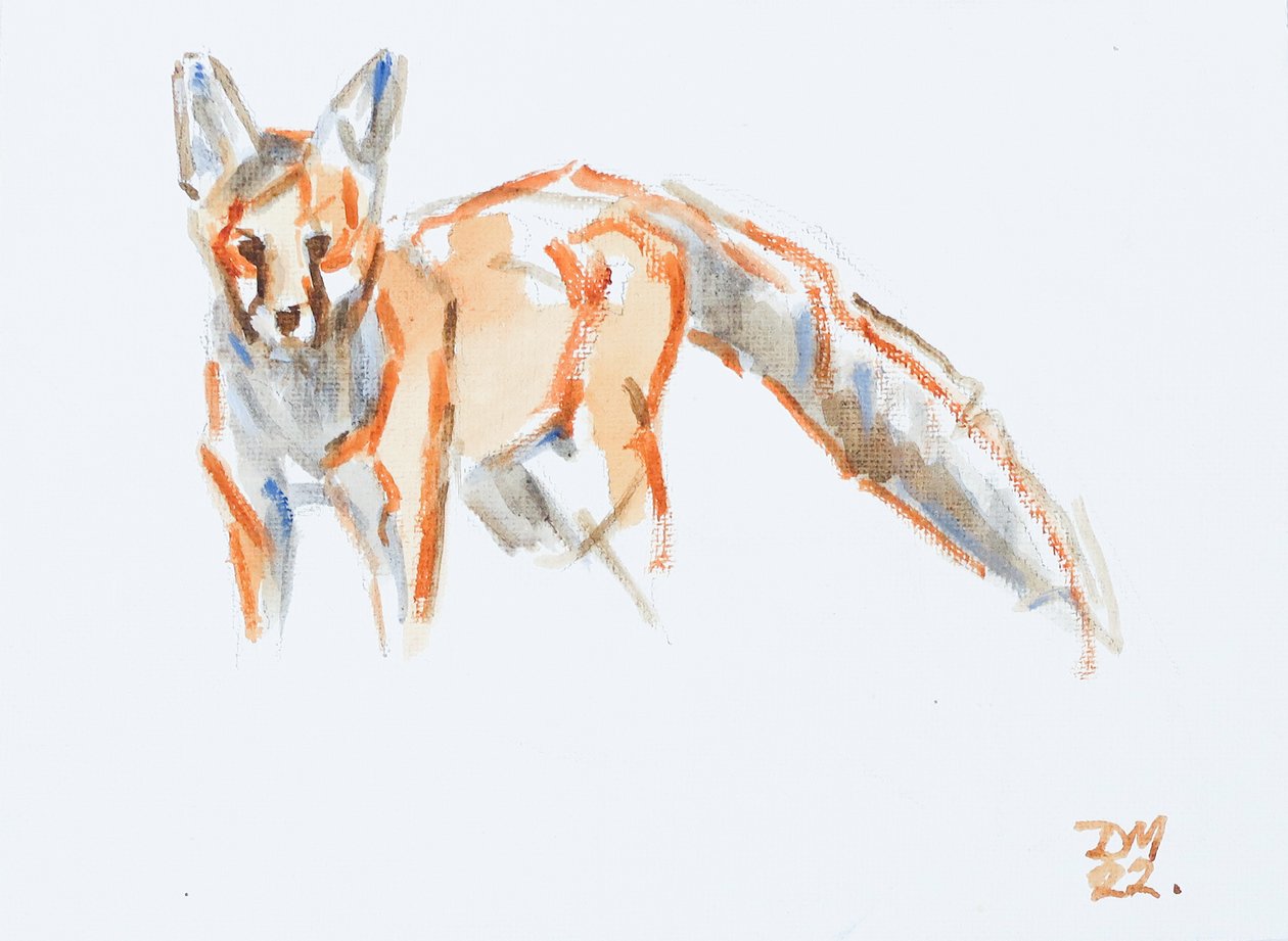 Red Fox, 2022 (olja på duk) av David Mayer