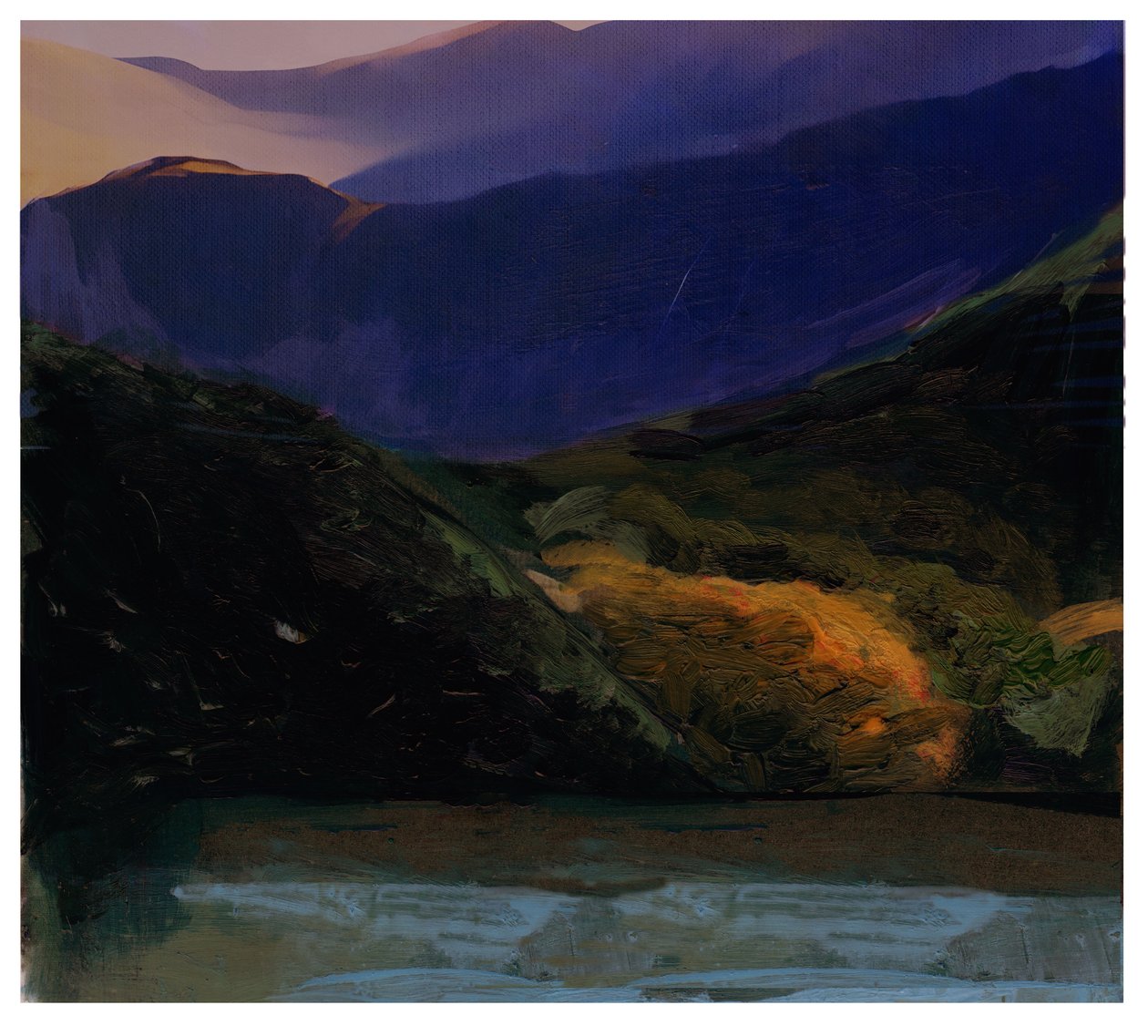 Heavy Skies, 2024 (blandteknik) av David McConochie