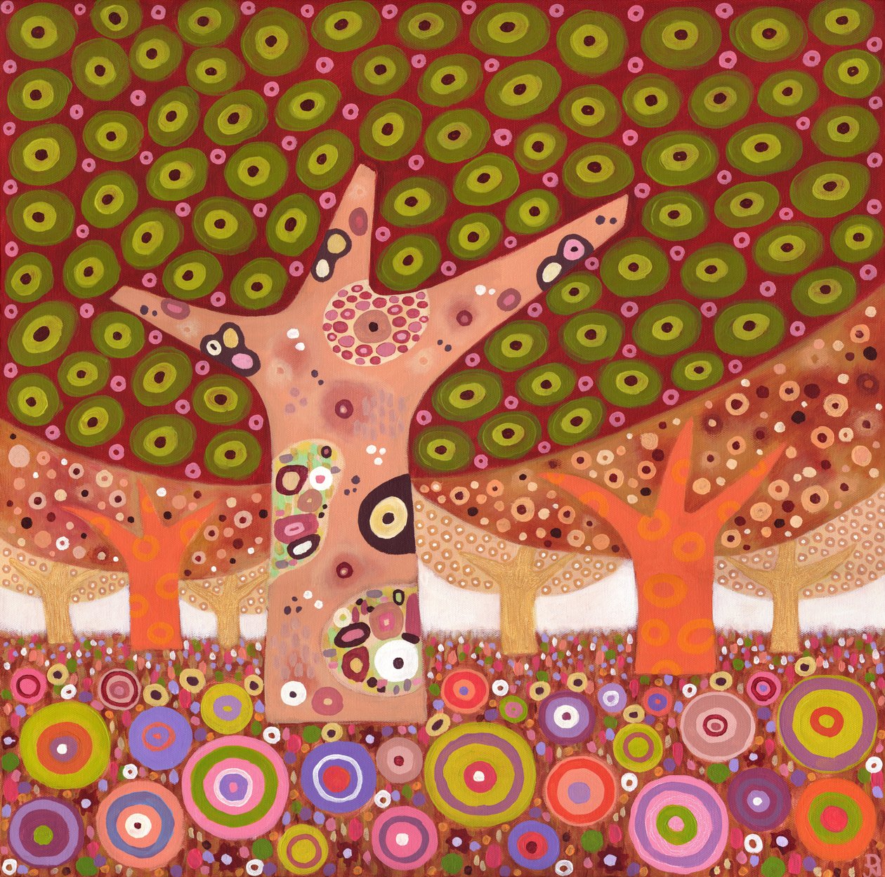 Grodyngel träd, 2010 (akryl på duk) av David Newton