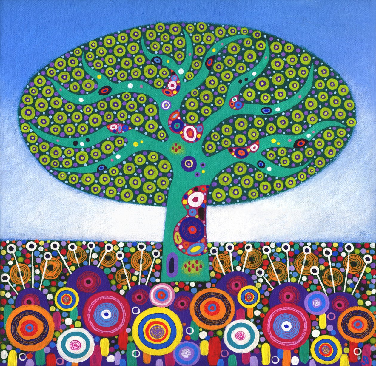 Lime Tree Too, 2015 (akryl på duk) av David Newton