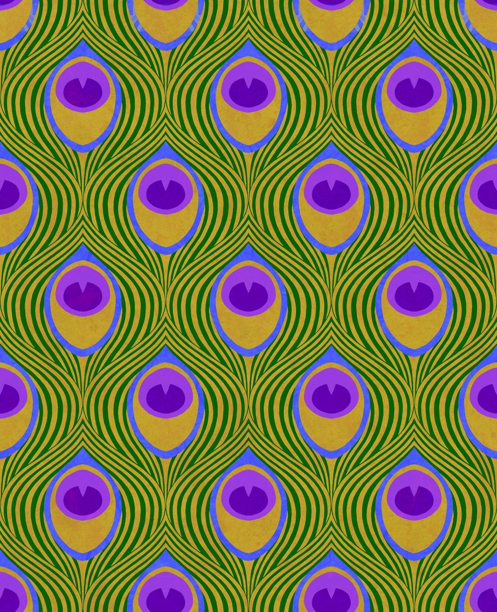 Peacock Yellow, 2019 (blandteknik digital) av David Newton