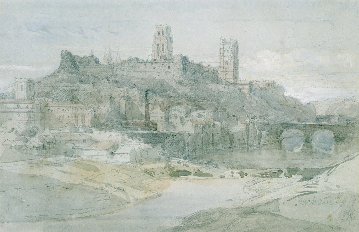 Durham, 1836 av David Roberts