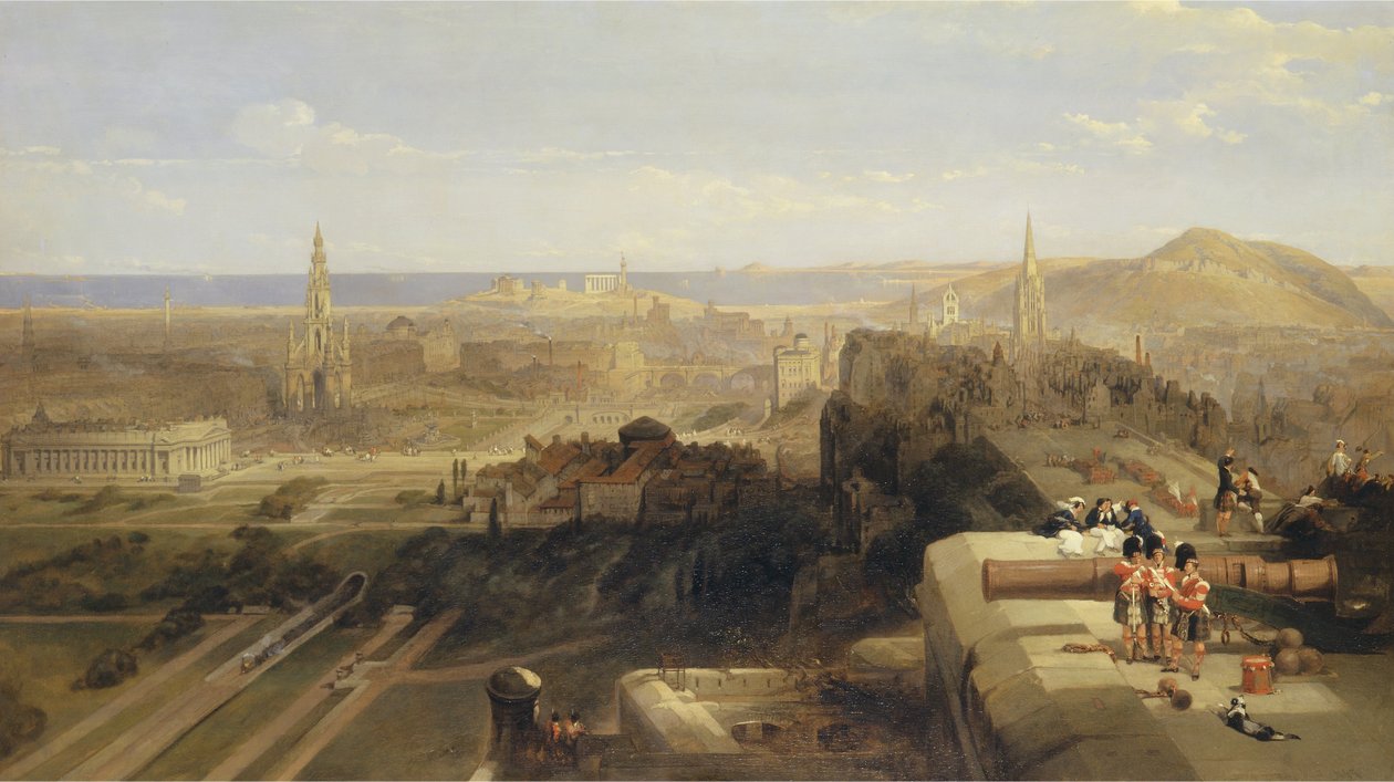 Edinburgh från slottet av David Roberts