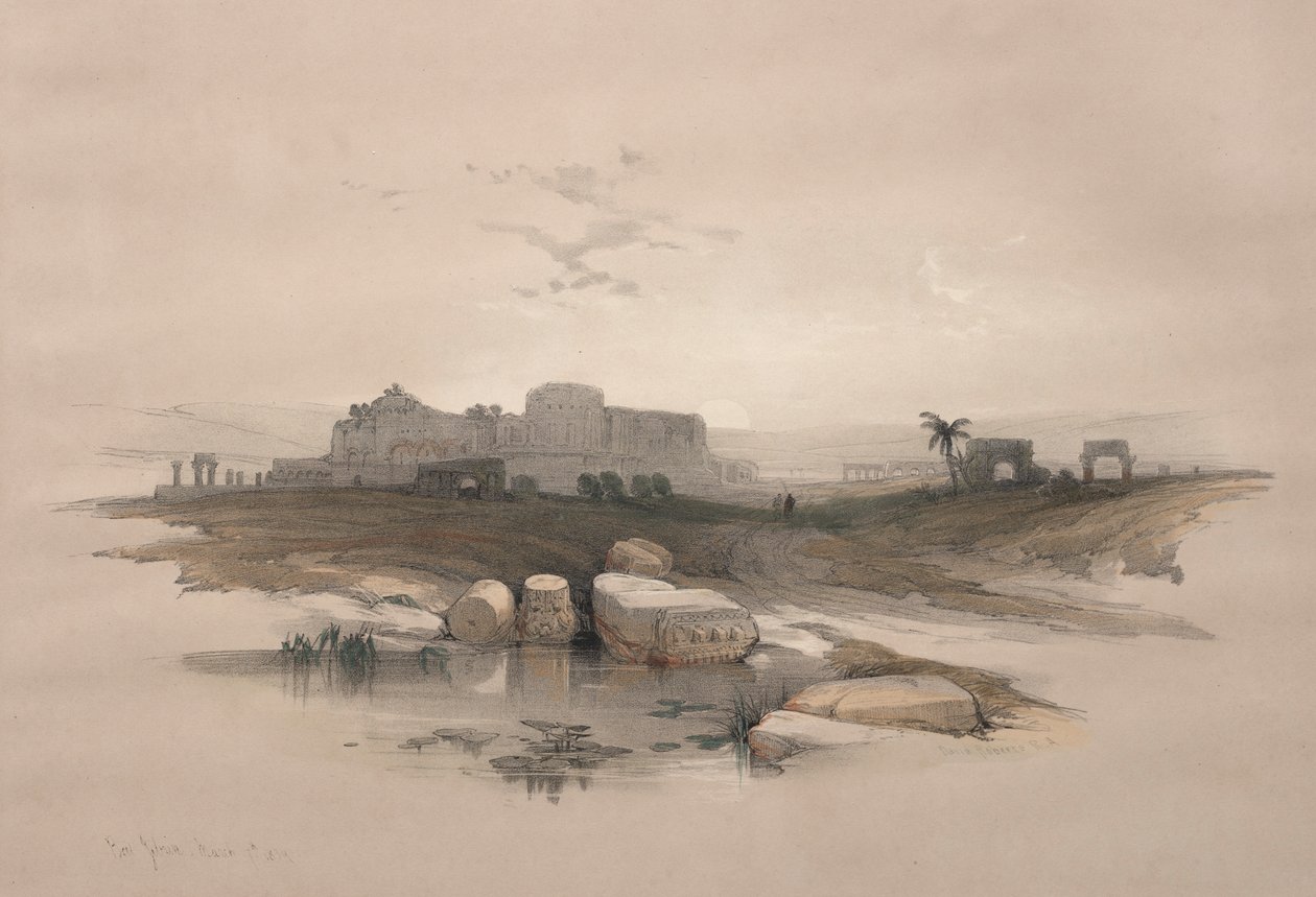 Eleutheropolis eller det moderna Beit-Jibrin, 1839. av David Roberts