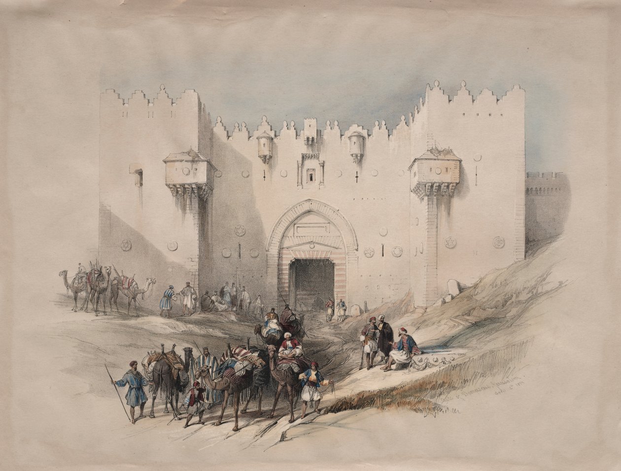 Porten till Damaskus, Jerusalem av David Roberts