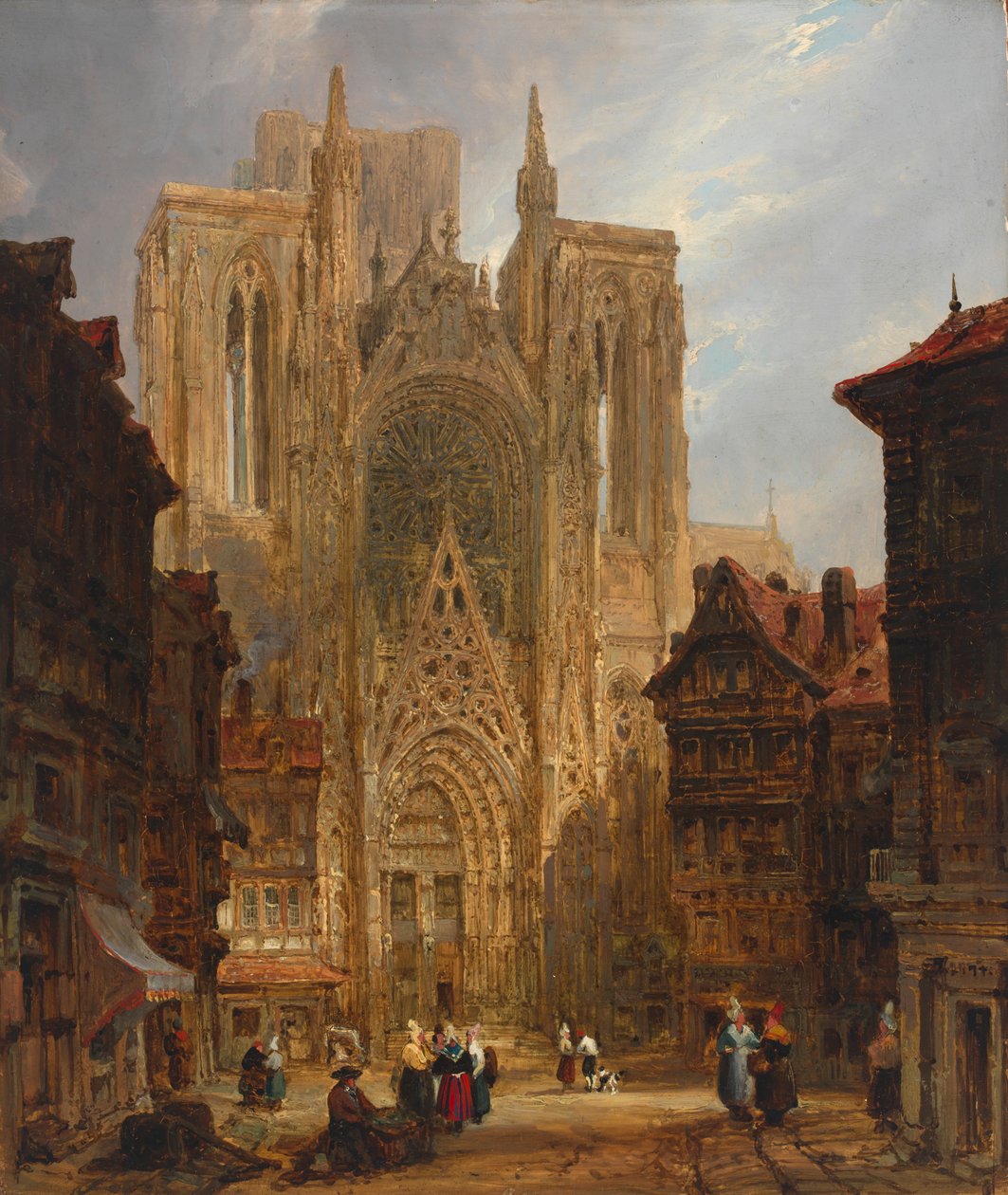 Rouens katedral, ca. 1796-1826. av David Roberts