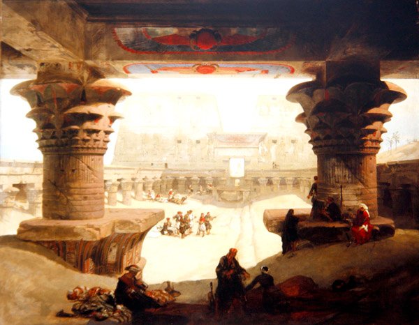 Edfous tempel, övre Egypten av David Roberts