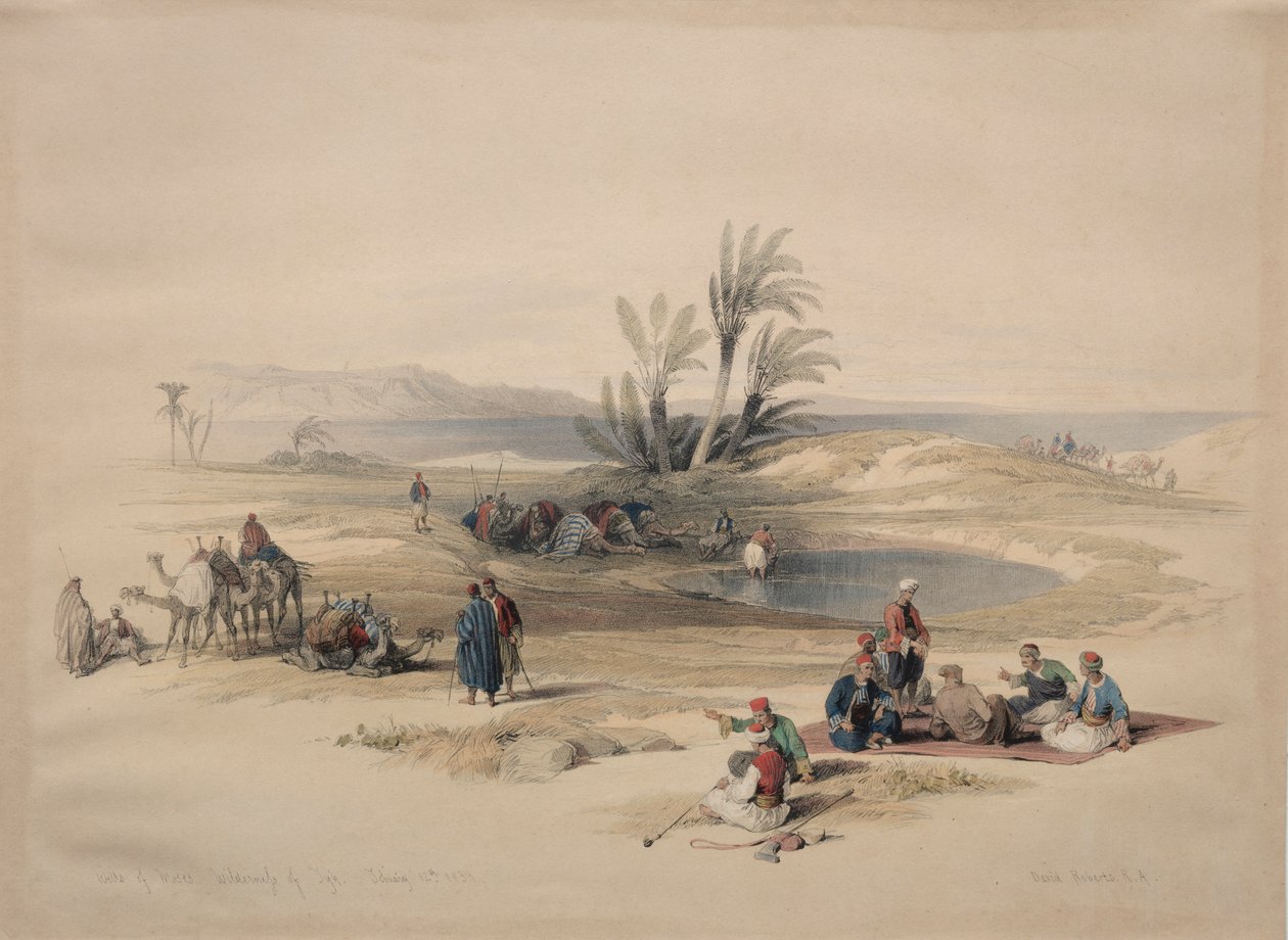 Wells of Moses, Tyhs vildmark, 1839. av David Roberts