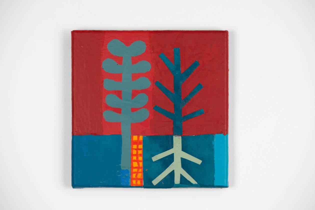 Wild Fire, 2021 (färg och collage) av David Shillinglaw