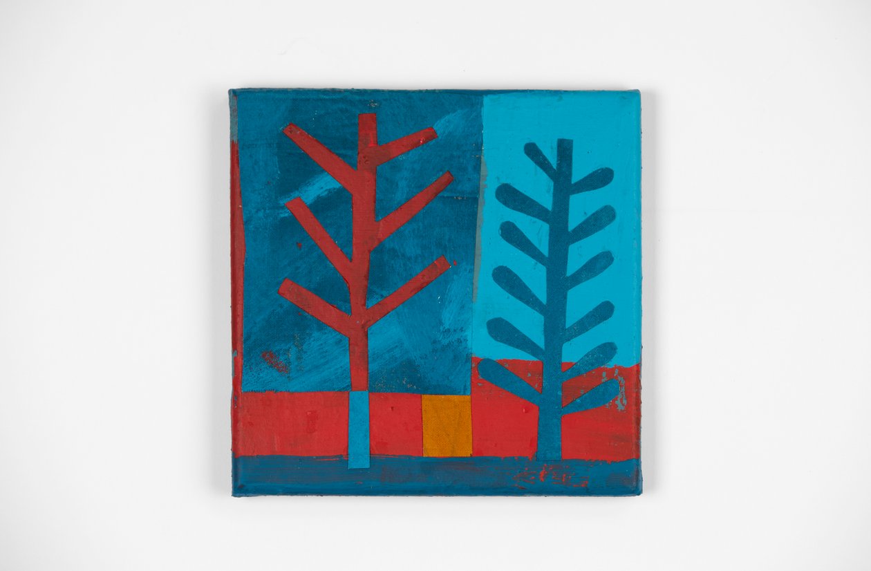 Wild Fire 2, 2021 (färg och collage) av David Shillinglaw