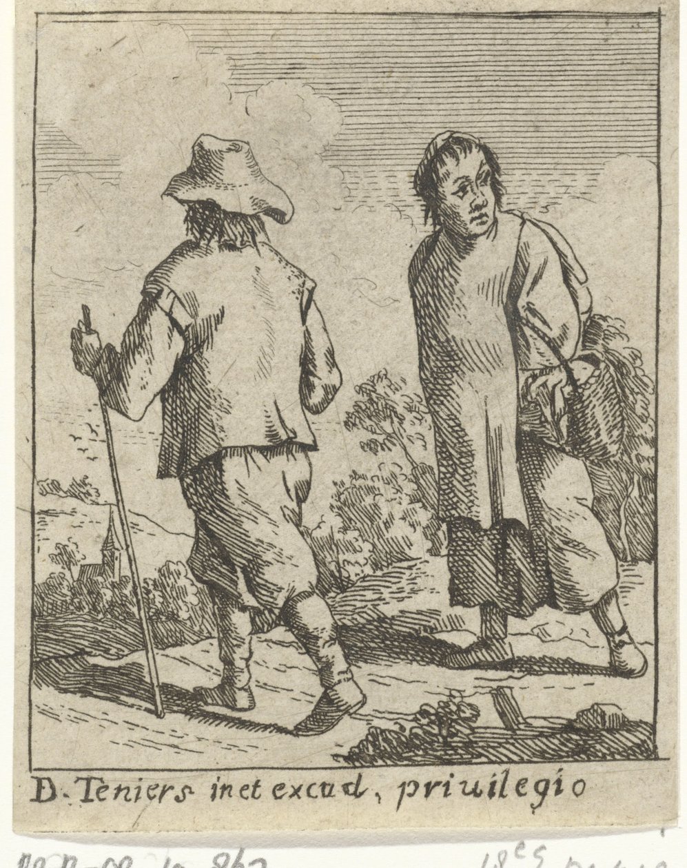 Ett bondepar på väg av David Teniers (II)