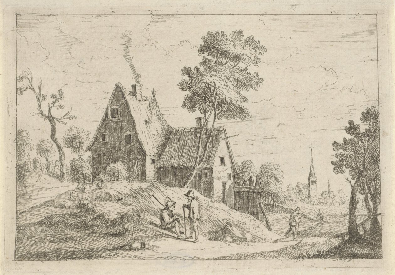 Landskap med ett hus av David Teniers (II)