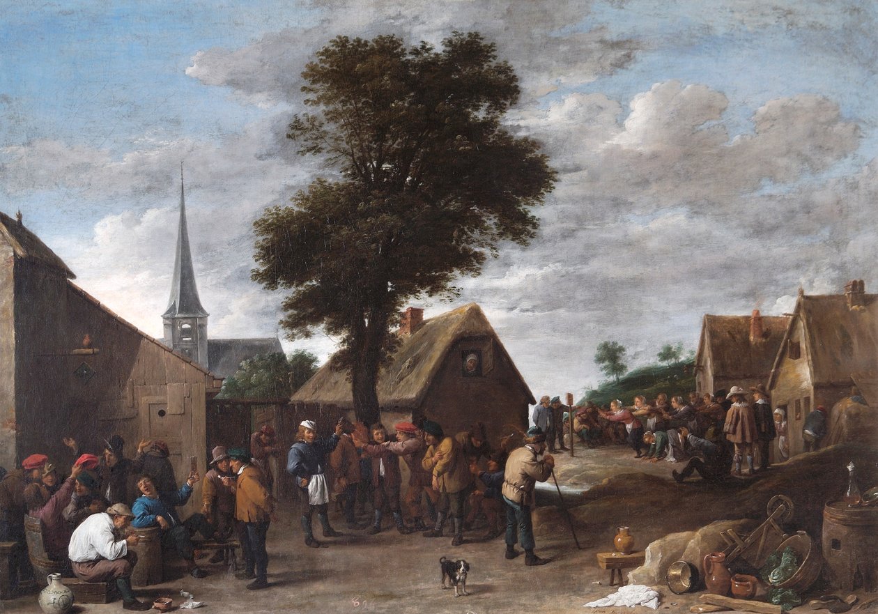"En flamländsk byfestival", 1600-talet av David Teniers II