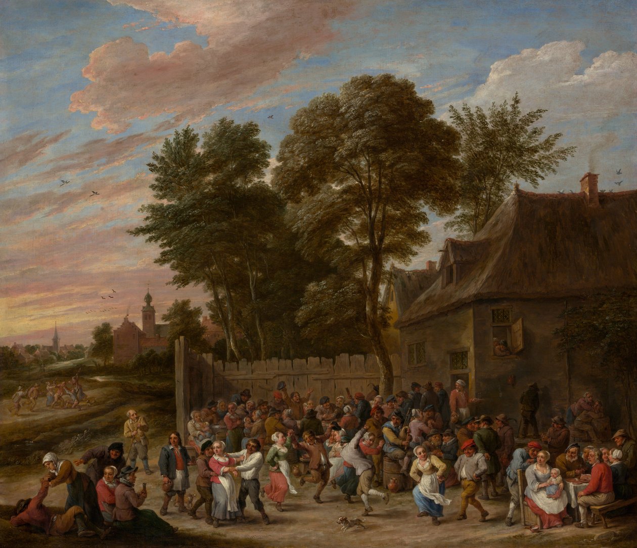 Bönder som dansar och festar, ca. 1660. av David Teniers II