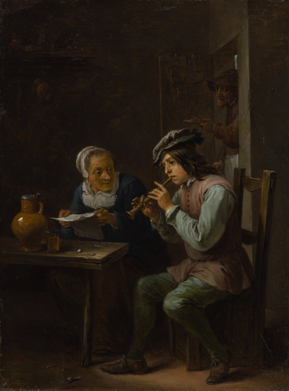 Flageolet-spelaren, 163540. av David Teniers II