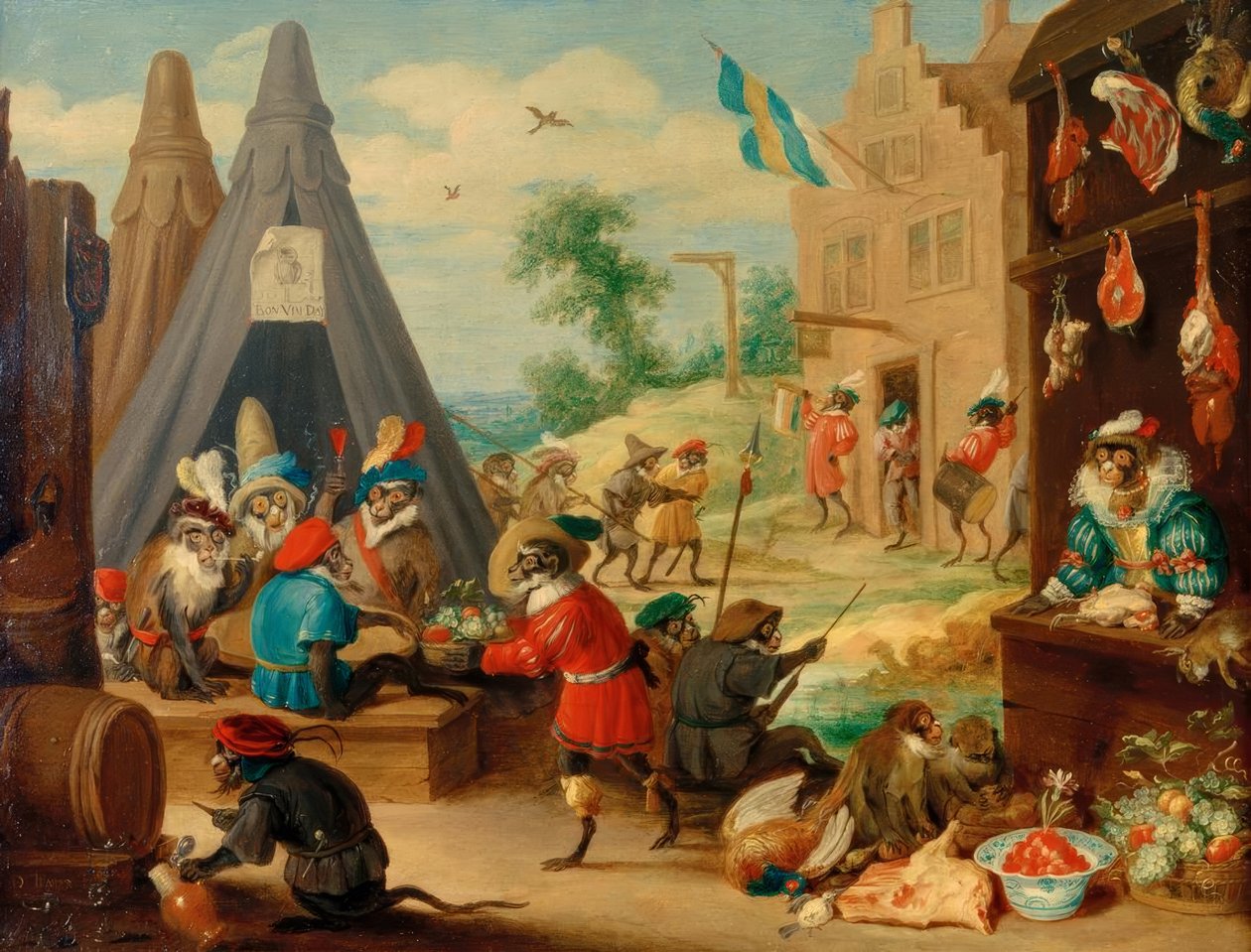 Affenfest av David Teniers the Younger
