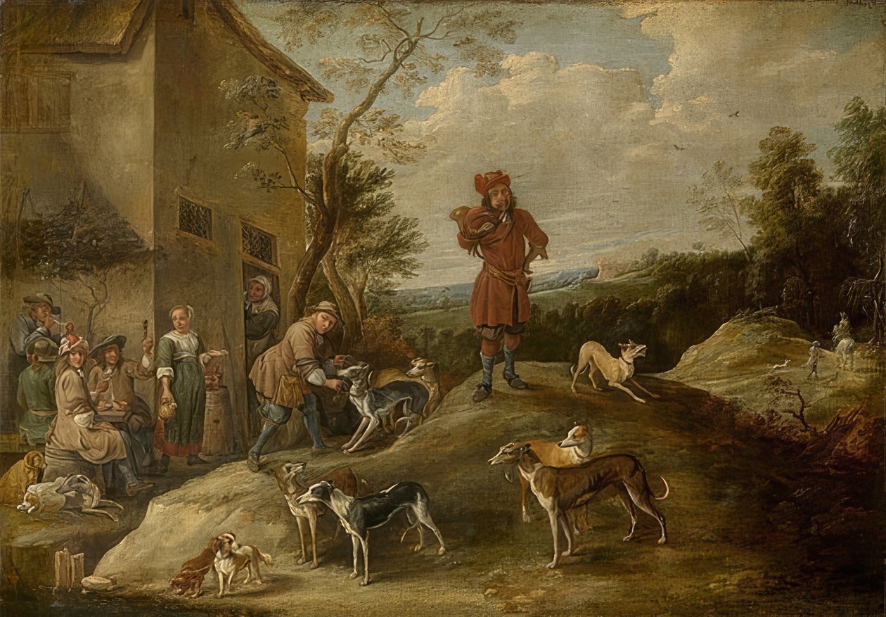 Rastande jägare av David Teniers the Elder