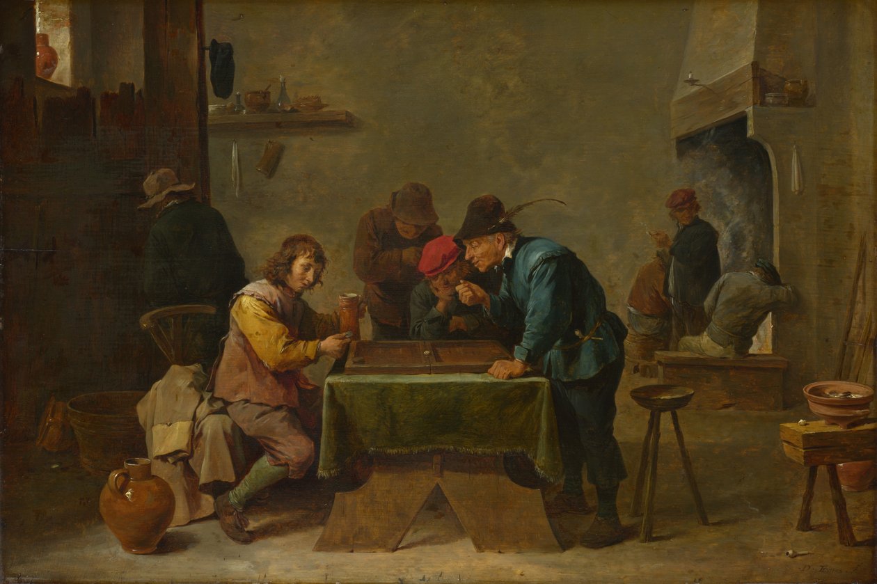 Backgammonspelare, c. 1645 av David Teniers the Younger