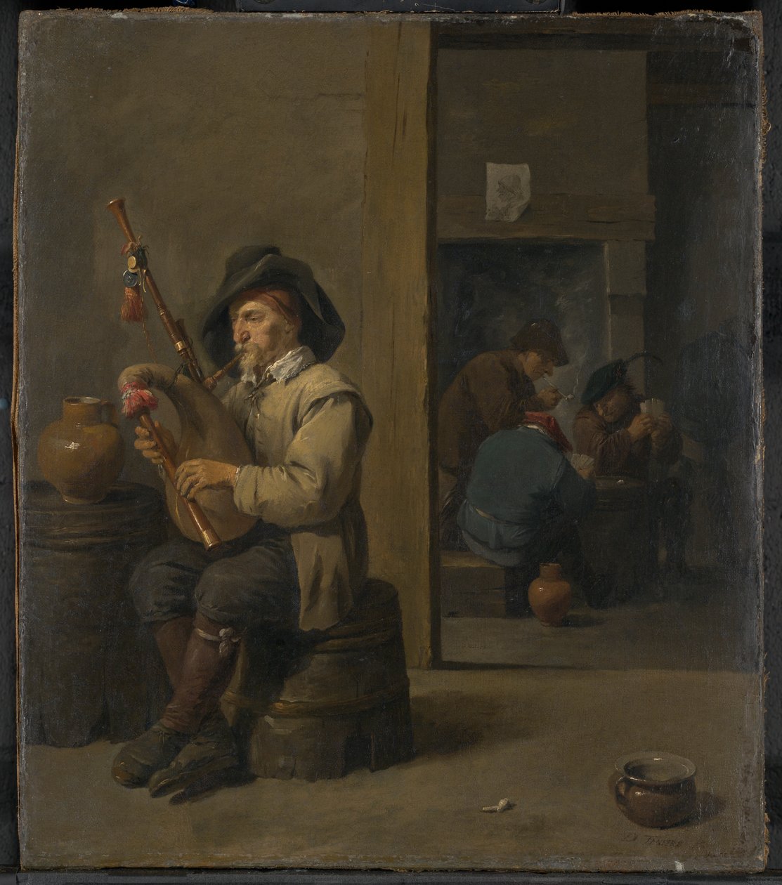 Säckpipare på ett värdshus av David Teniers the Younger