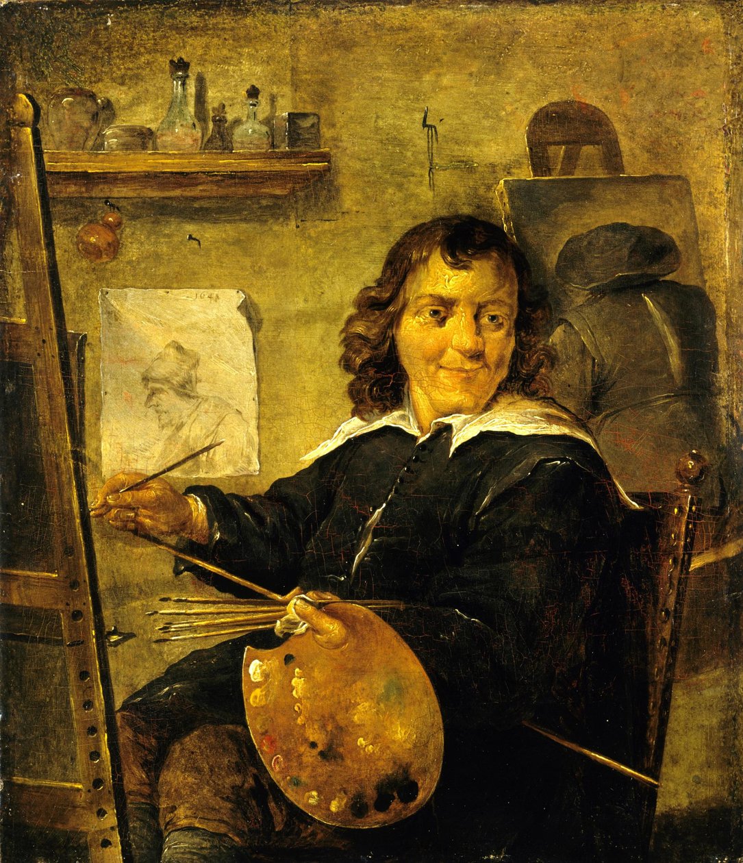 Målare i sin ateljé av David Teniers the Younger