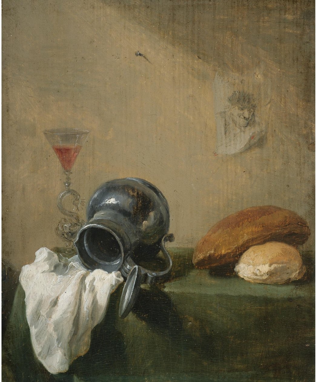 Stilleben med vält kanna av David Teniers the Younger