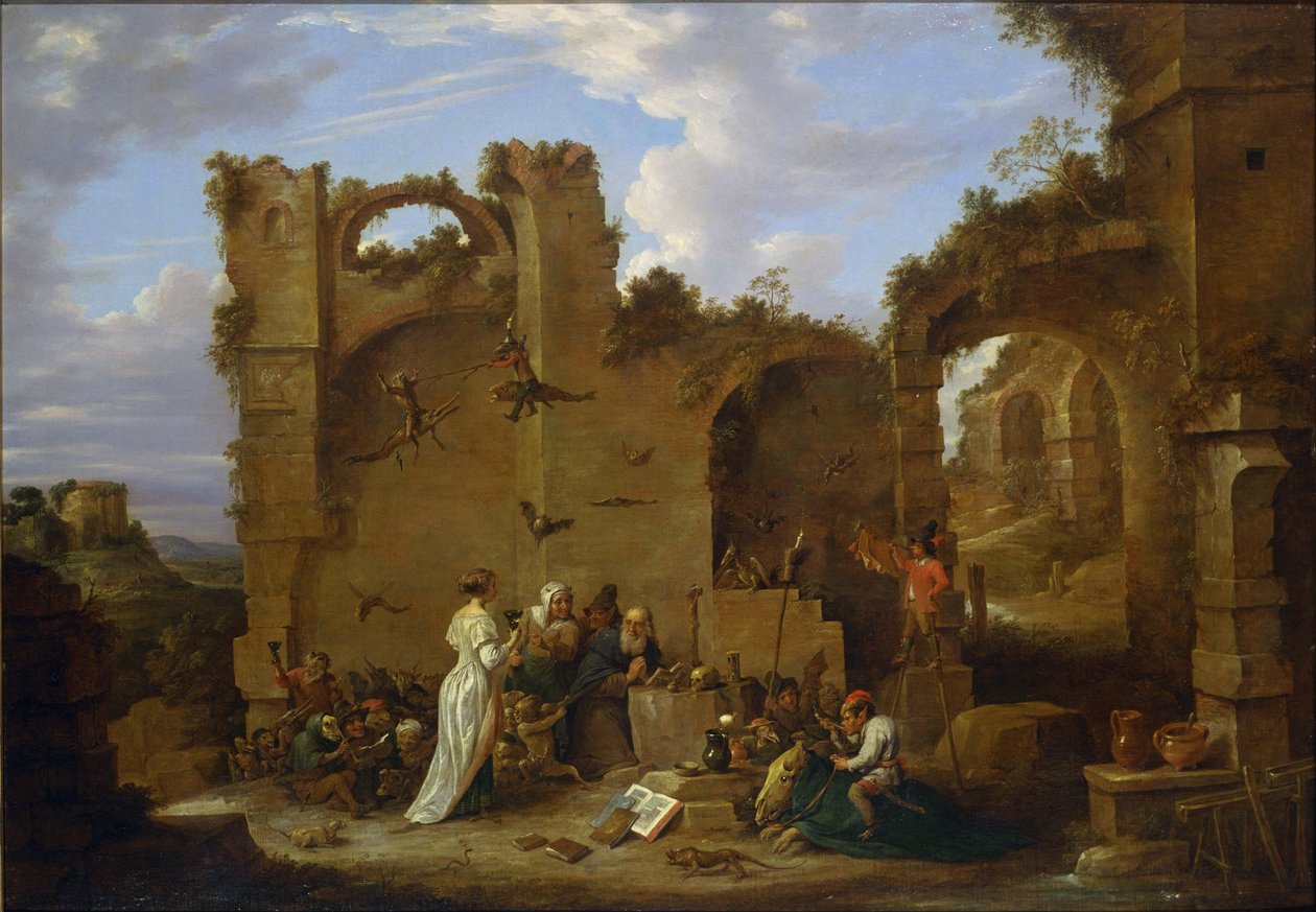 Frestelsen av Sankt Antonius av David Teniers the Younger