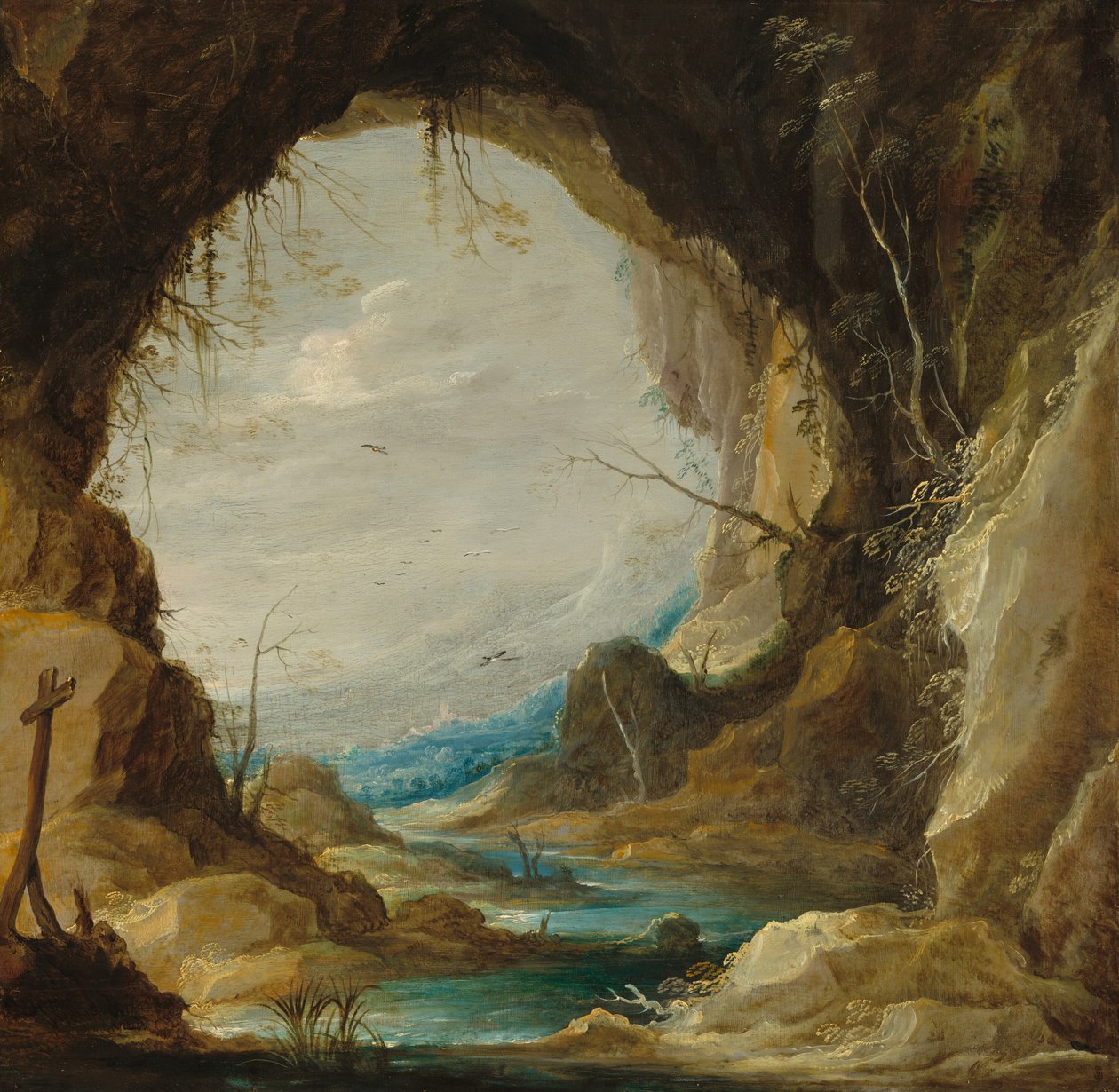 Vista från en grotta av David Teniers the Younger