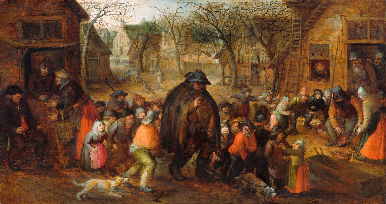 Blind Hurdy-Gurdy-spelare av David Vinckboons (I)