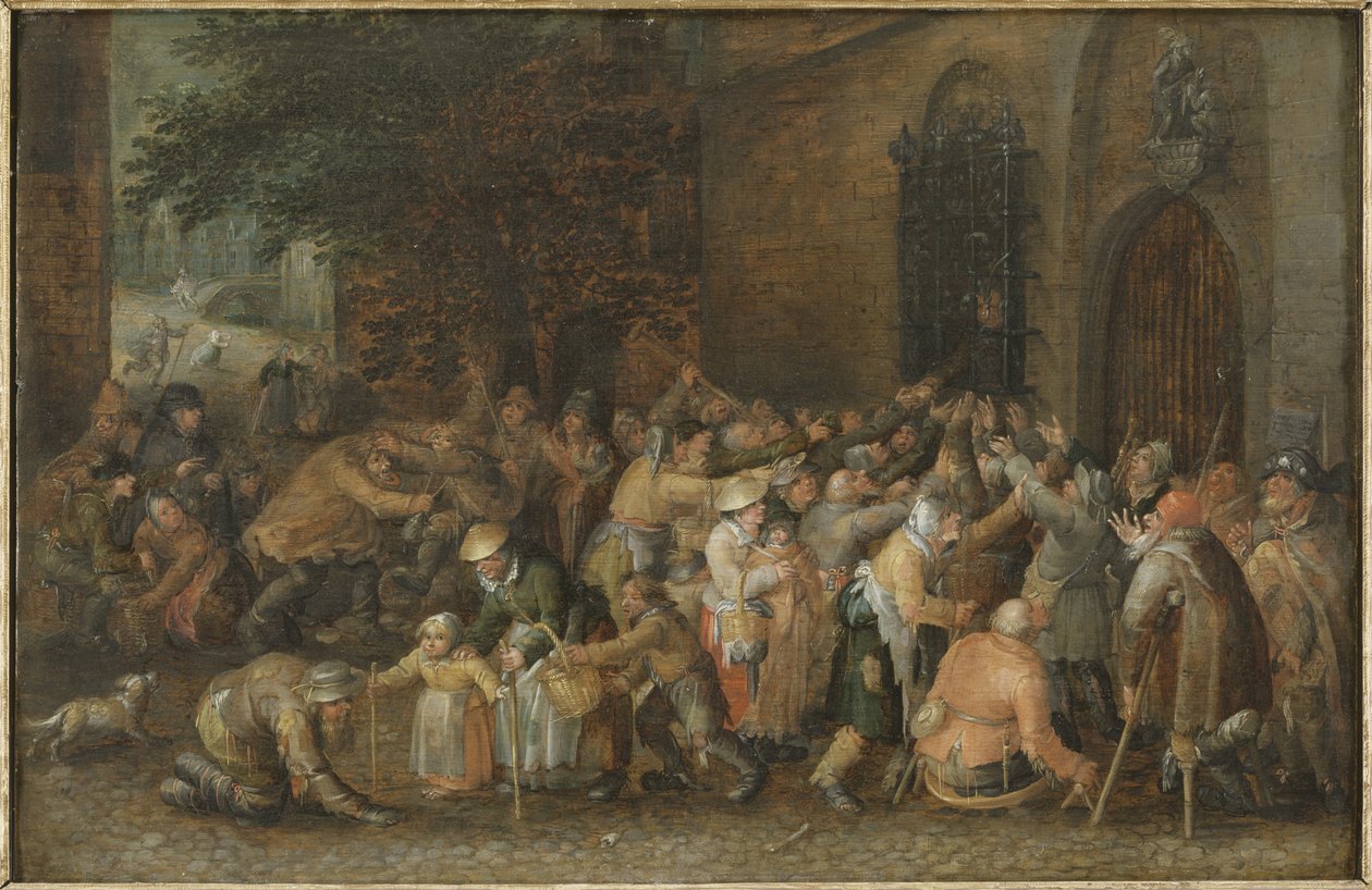Dela ut allmosor, c.1610 av David Vinckeboons