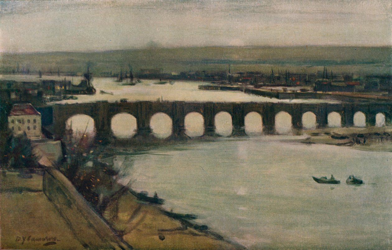 Berwick Bridge, c1912 av David Young Cameron