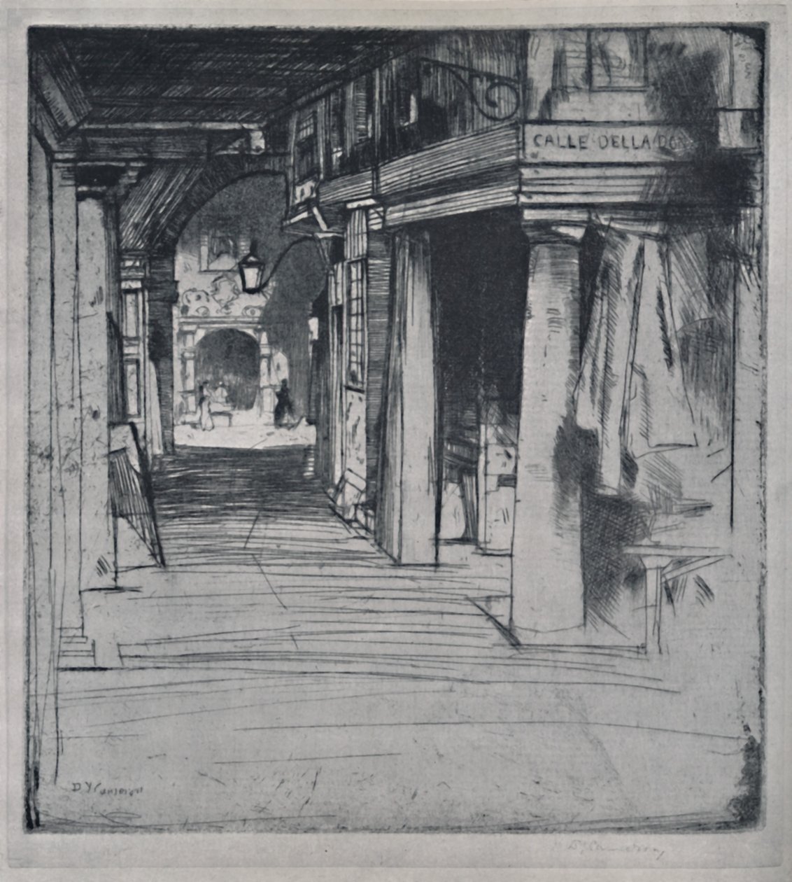 Calle Della Donna, c1900, 1925. av David Young Cameron